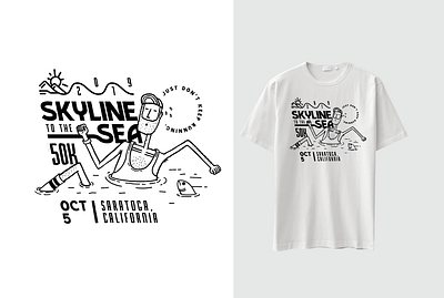 Marathon Tee 50k design graphic design illustration marathon running tee shirt