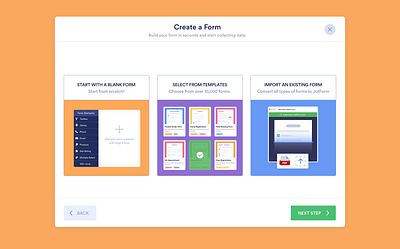 CREATE A FORM MODAL blank form component create modal form builder gallery import jotform modal box progressbar progressive web app steps templates theme ui kit ux