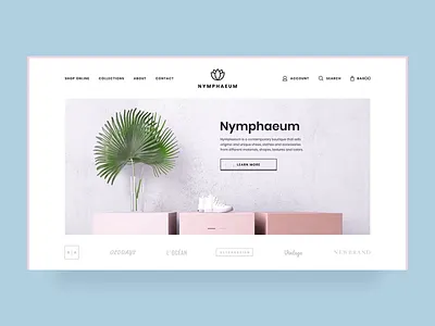 Nymphaeum - E-commerce Website branding clean ui ecommerce illustration logo minimalism ui ux vector website