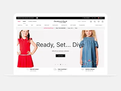 New design for Deux par Deux web site baby baby clothes basov design ecommerce homepage kinds magento magento 2 minimal mobile mobile design responsive shop store ui web website