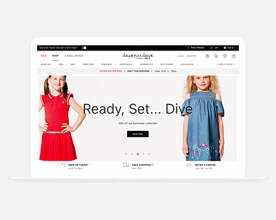 New design for Deux par Deux web site baby baby clothes basov design ecommerce homepage kinds magento magento 2 minimal mobile mobile design responsive shop store ui web website