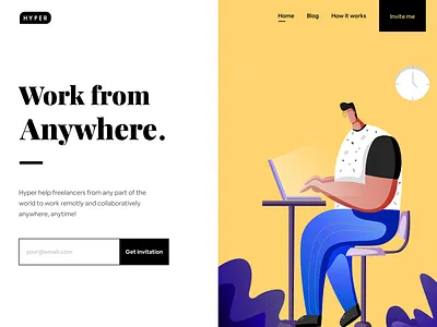 Hero Section - #VisualExploration app clean design design flat illustration freelance hero image hero section homepage illustration landing page minimal people typography ui web website