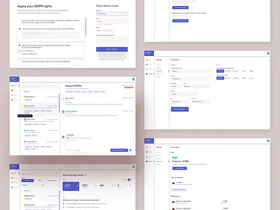 Rodger app - Inbox for GDPR requests app client email gdpr inbox majo puterka message app requests rodger sketch ui ui ux uiux web app webdesign widget