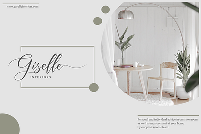 Giselle Interiors | Aisyah Lovely Script branding design fonts logo script