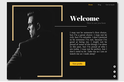 Landing Page black clean colors concept design graphic homepage illustrator landing landingpage layout minimal personal ui ui design user interface ux web web design website