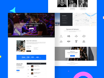 Event Landing Page adobe xd blue clean colorful design event event booking event landing interface landing landing page minimal onepage ticket typography ui ux web webdesign website