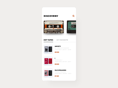 Digital Cassette Player after animation animation design cassette cassette player cassette tape color effect invisionstudio mobile music player ui ui design ux