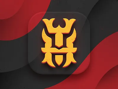 King Monogram HY app appicon black branding design digital font game icon identity king letter lettermark letters logo mark monogram red symbol typography
