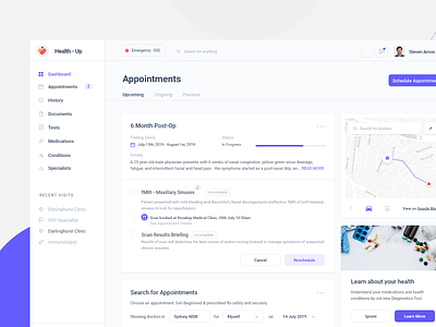 Medical Management Platform pt.2 admin app cards clean dashboard design doctor health healthcare healthcare app interface management material medical platform sick system ui ux web