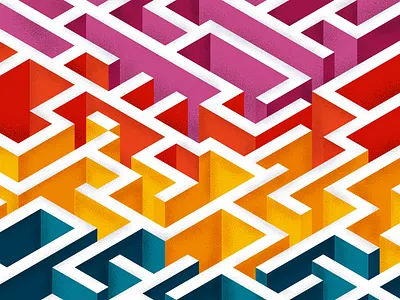Maze flat illustration vector