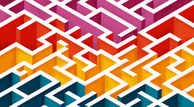 Maze flat illustration vector