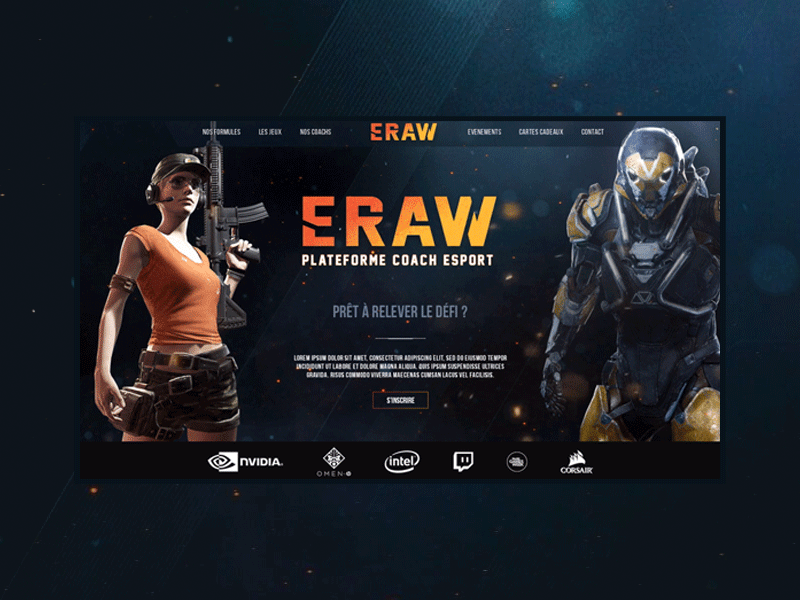 Eraw UI/UX branding design gaming interface start up ui ux webdesign