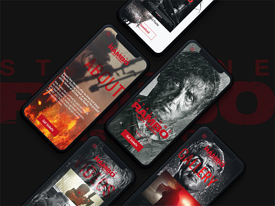 Rambo: Last Blood UI/UX design interface movie rambo ui uidesign ux webdesign