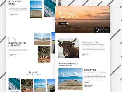 Bull Village Tour - Exploration Design bull design destination documentary exploration landingpage minimalist one page web website website design