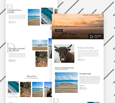 Bull Village Tour - Exploration Design bull design destination documentary exploration landingpage minimalist one page web website website design