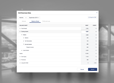 Business Data design ui ux