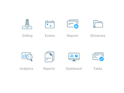 Icons for Rigspace app design flat icon ui web