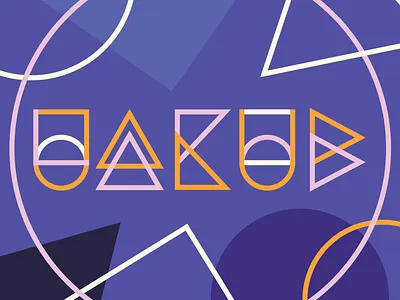 My name is Jakub - Nice to meet you! creative design dribbble flat illustration minimal print typography vector weekly warm up