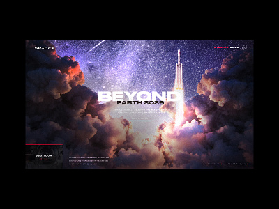 Space X Concept 2 clean compositon design druk home homepage minimal photoshop rocket space space x stars tech tech homepage ui unsplash ux web webdesign website