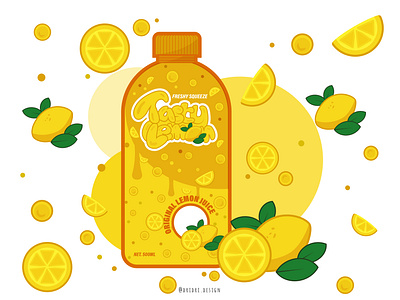 Tasty Lemon branding drink packaging illustration lemon lemonade lemons logo packaging packaging design typography