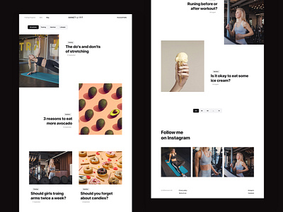 Annet Li Fit – Blog blog clean concept corporate custom cute daily dayliui digital fitness interface light minimal minimalism ui uidesign webdesign website website design