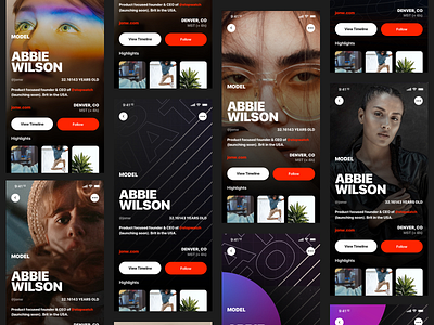 Stopwatch - Profile View app design ios minimal network product product design social media stopwatch time time network typography ui user user interface user profile ux