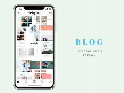 Instagram Puzzle - Blog blog blogger branding design fashion instagram instagram banner instagram grid posts instagram posts instagram puzzle instagram template internet shop lifestyle marketing post promotion puzzle social media style traveling