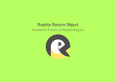 Reptile Return Object design icon illustration logo typography