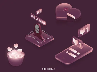Love Hearts adobe bellaciao design dribbble dribbble best shot dribbbleindia dribbbleshot hearts illustration illustrator like objects vector