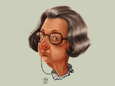 Granny character design concept design grandma character grandma character design granny character granny face illustration mom character photoshop illustration realistic illustration