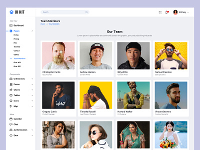 Team member UI design app bala ux clean dash dashboard dashboard ui design designation members minimal our team team team member typography ui users ux web