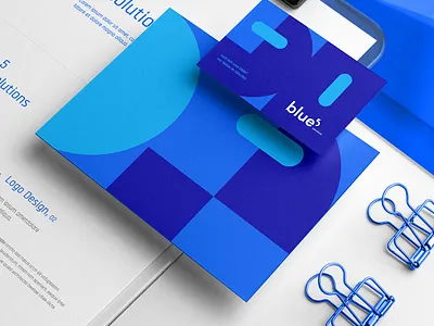 Brand identity - Blue 5 solutions 1 branding design grid logo identidade visual identity design logo logotype logotypedesign typography