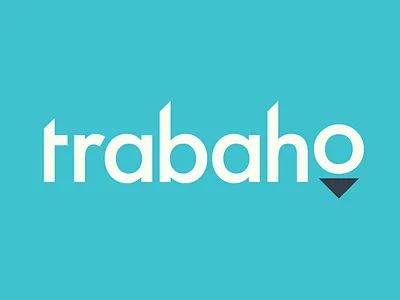 trabaho Identity Concept arrow blue branding concept futura identity logo startup startup branding startup logo typography video