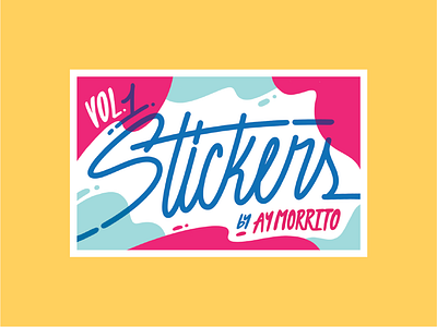 Sticker Label custom lettering customtype design graphicdesign scripts typoraphy vector