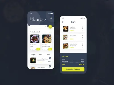 Food Delivery App app art chef clean cook delivery service design food app foodie icon minimal mobile app modern orange order recipe restaurent ui ux website