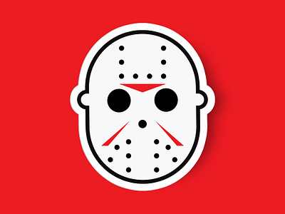 Jason Voorhees animation character character design comic book comic book art comics design friday the 13th hollywood horror icon icon design illustration jason voorhees logo mask minimalistic sticker vector