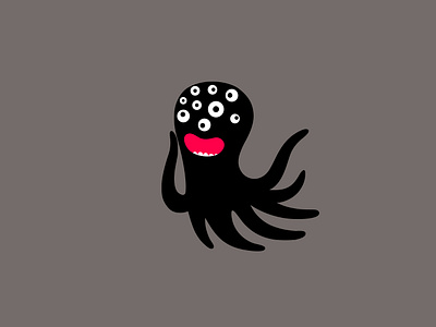 deep see alien animal aquatic cartoon character colour design dribbble fantasy illustration logo mascot monster ocean octopus sealife tentacles