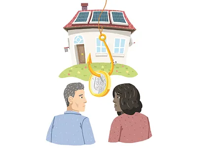 Golden Bait bait couple euro gold house illustration