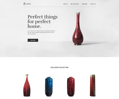 Contrast Ceramic Studio - Concept Website ceramic design studio ui ui design ux web webdesign website