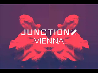 JunctionX Vienna Banner animated animation design festival glitch glitchart hackathon logo