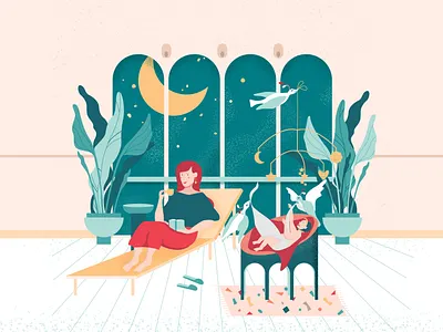 Baby shower illustration adobe illustrator babies baby clothes baby shower babypink babysitting bird illustration blues castle character design drawing fairytale illustration illustrator lifestyle portfolio vector vector art