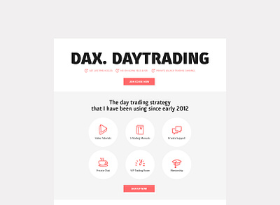 Dax. Daytrading Course Landing Page landing landing page trading