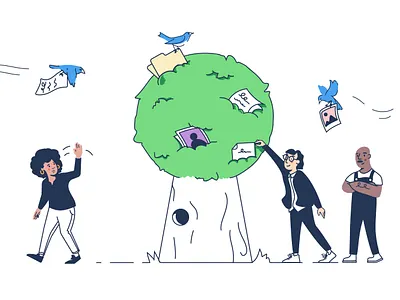 Collaboration on Lock blockchain encryption illustration key lock privacy security