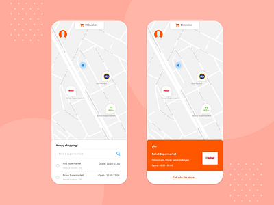 Shopping App app application creative delivery app map market marketing sale shop shopping supermarket ui ux web