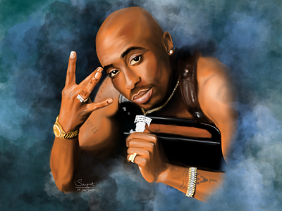 Tupac Amatu Shakur 2pac art digital art digital painting hiphop legend makaveli nepali digital artist tupac tupacamarushakur tupacforever tupacshakur