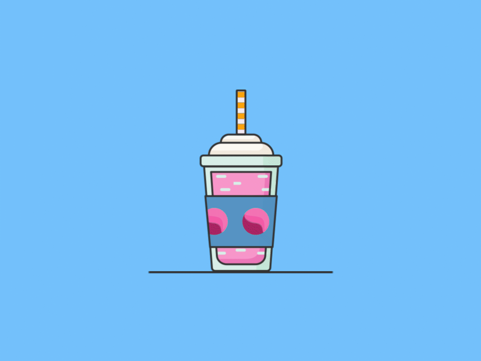 SHAKE IT after effects animation animation after effects animation design art blue bottle colors design drawing flat gif illustration illustration art loop milk milkshake shake spin vector