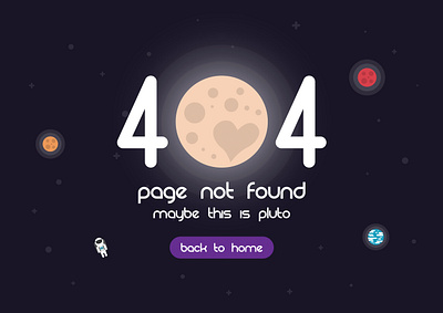 Error 404 (found pluto) 404 astronomy design error page failure flat icon illustration maintenance offline page not found planet pluto problem space technology user interface vector website