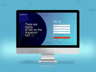 Aquarium I Sign up I Challenge #1 challenge design illustration ui web website