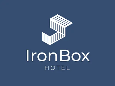 IronBox Hotel - Logo Design box branding design graphicdesign hotel illustration iron logo logodesign metal typography