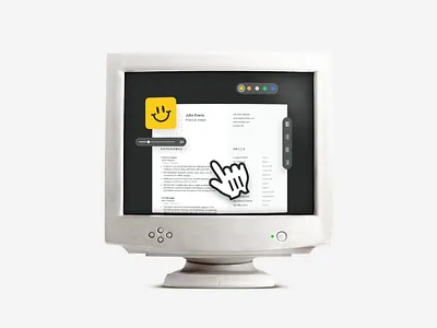 Resume Customization colors cursor design resume cv retro template wozber